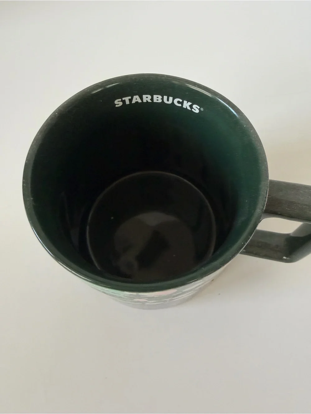 Starbucks‎ Holiday 2022 Venetian Marble Forest Green Ceramic Coffee Mug